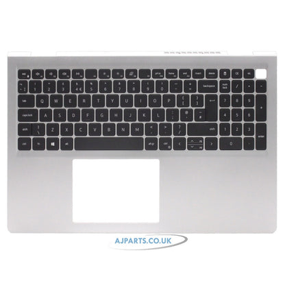 Compatible With Dell 00GTPK 0GTPK Palmrest UK Layout Non-Backlit Silver Laptop Keyboard
