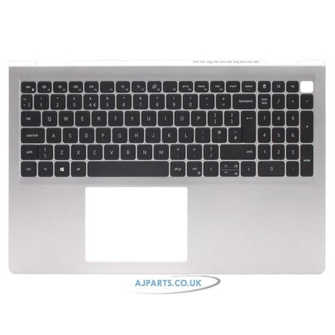 Compatible With Dell 00GTPK 0GTPK Palmrest UK Layout Non-Backlit Silver Laptop Keyboard