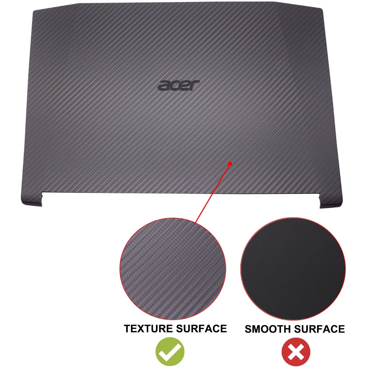 Compatible With Acer Nitro 5 AN515-51 AN515-52 AN515-53 AN515-41 AN515-42 Laptop LCD Back Cover Top Lid 60.Q3MN2.001