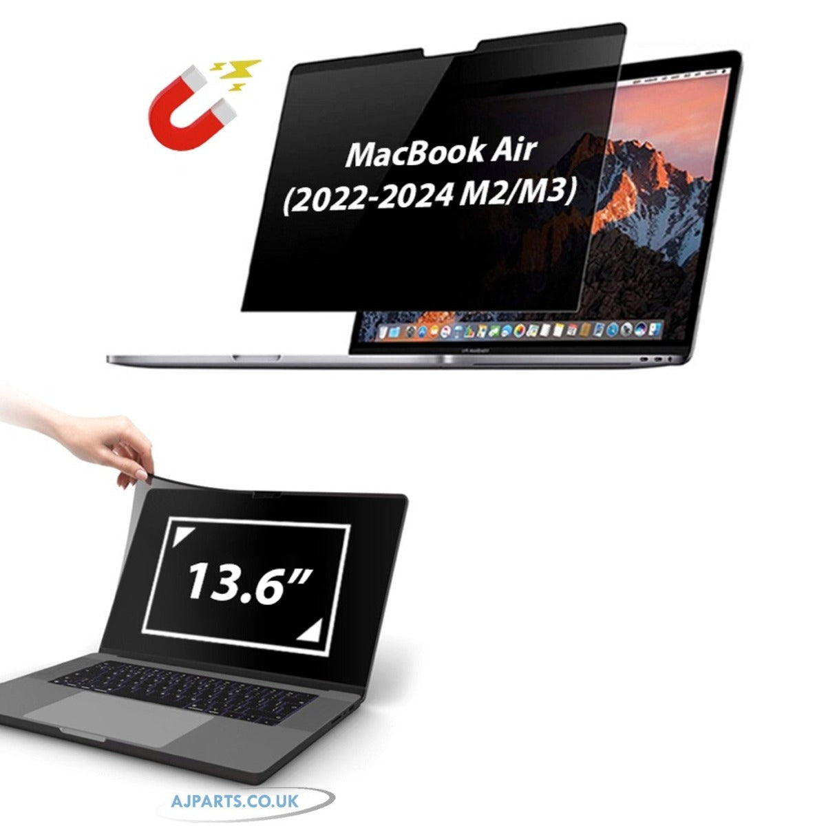 AJP Brand For MacBook Air 13.6" A2681 A2682 A2739 A2740 Privacy Screen Protector