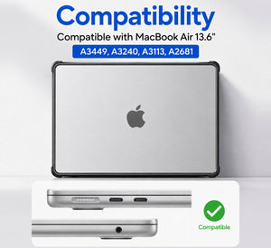 MacBook Air 13.6" Shockproof Hard Shell Case for A3449 A3240 A3113 A2681