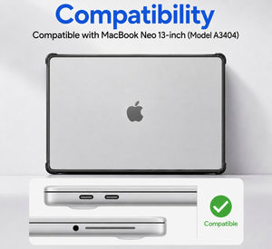 MacBook Neo 13-inch A3404 Protective Case 360° Shockproof Hard Shell Cover