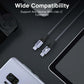 AJP 100W USB-C to USB-C Cable (2M, 5A) – Braided Fast Charger with LED Light & E-Marker Chip
