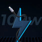 AJP 100W USB-C to USB-C Cable (2M, 5A) – Braided Fast Charger with LED Light & E-Marker Chip