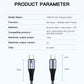 AJP 100W USB-C to USB-C Cable (2M, 5A) – Braided Fast Charger with LED Light & E-Marker Chip