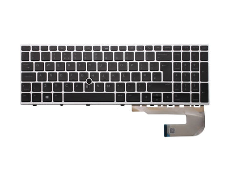 HP EliteBook 850 G3 UK Backlit Layout Replacement Laptop Keyboard And Mouse Pointer