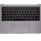 For MacBook Pro 13" A1708 Topcase + UK Keyboard Palmrest Space Grey MLL42LL/A