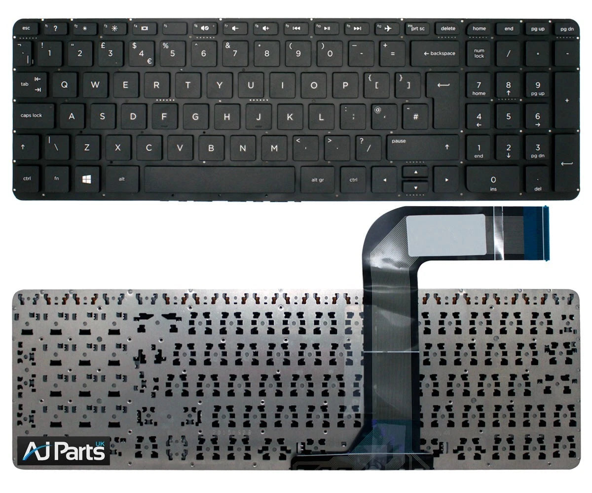 For HP Pavilion 15-P157SA Laptop UK Layout Non-Backlit Black Keyboard