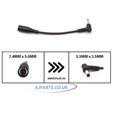 Extension Connector for Adapter 7.4MM x 5.0MM To 5.5MM x 2.5MM