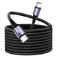 AJP 100W USB-C to USB-C Cable (2M, 5A) – Braided Fast Charger with LED Light & E-Marker Chip