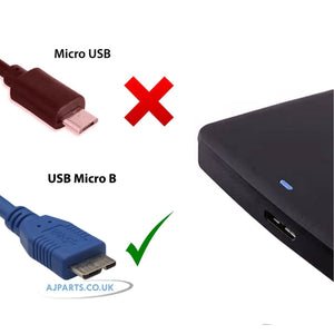 5 Gbps 1.5 Meter Micro B to USB A Hard Drive Cables, USB A to Micro B, External Hard Drive Replacement Cable Blue