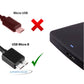 Micro B to USB C, USB C to Micro B Hard Drive Cable For Samsung Galaxy S5 / Note 3 / Note Pro 12.2 Replacement Cable Black