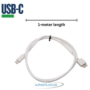 5 Gbps 1 Meter Micro B to USB C Hard Drive Cables, USB C to Micro B, External Hard Drive Replacement Cable White