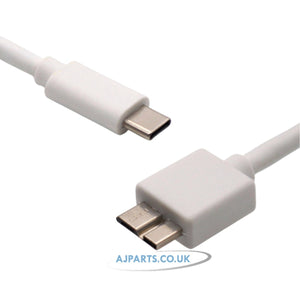 5 Gbps 1 Meter Micro B to USB C Hard Drive Cables, USB C to Micro B, External Hard Drive Replacement Cable White