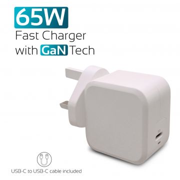 New AJP Brand 65W USB Type-C QC 3.0 PD Fast Charging Wall Charger Adapter White XPS 13 9365